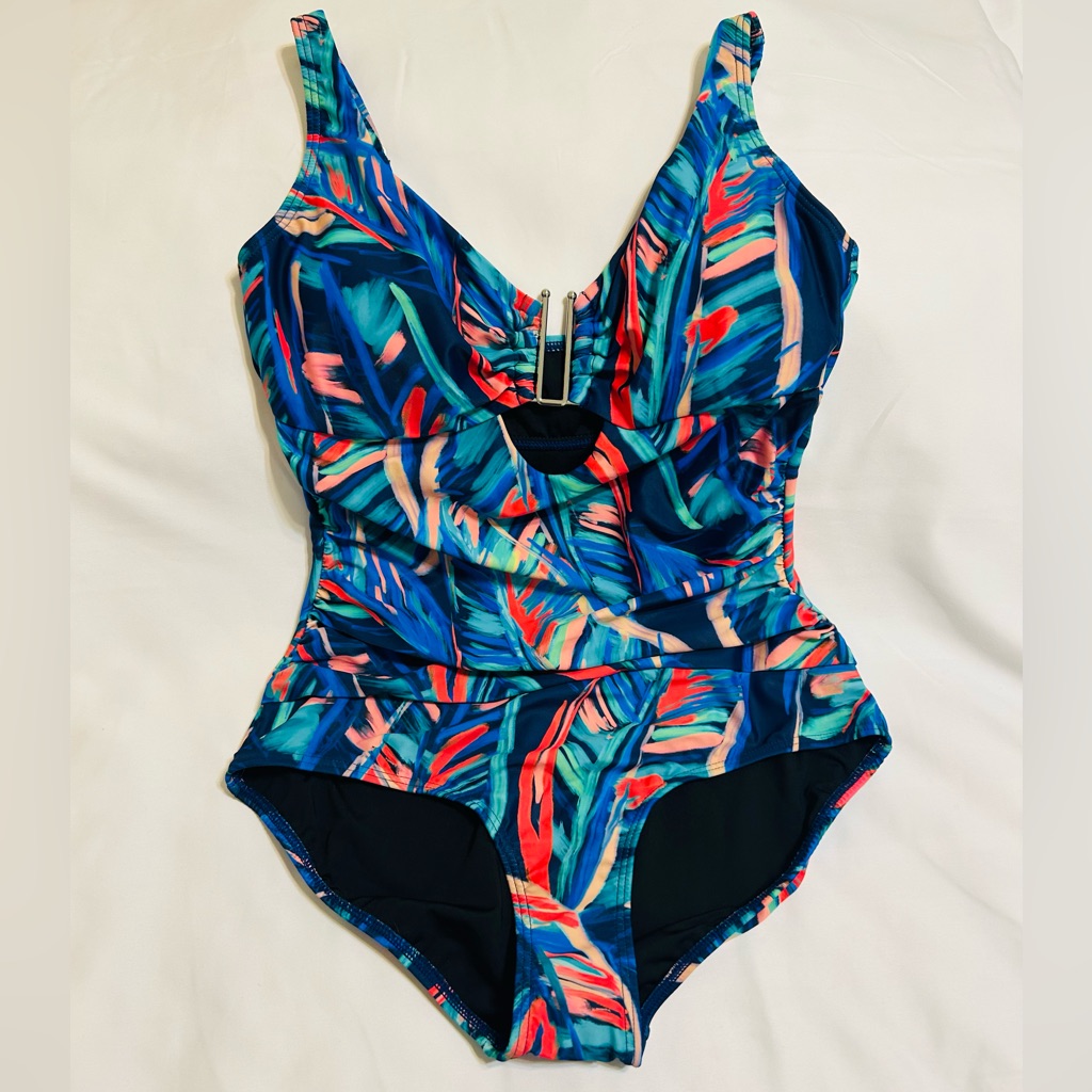 Venus Slimming One-Piece Swimsuit With Tropical Vibrant Colors New Without Tags